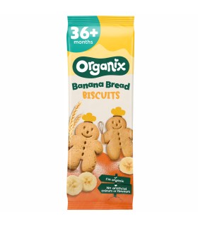 ORGANIX - BISCUITI ECOLOGICI (BIO) CU BANANA. 135g, 36luni+