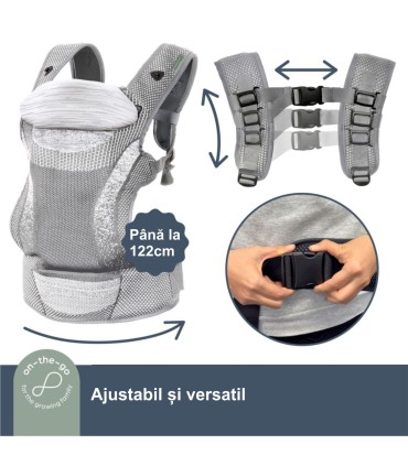 Dreambaby - Marsupiu ”Inspire” din material tricotat, GRI