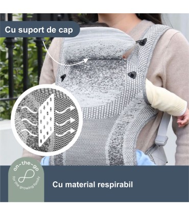 Dreambaby - Marsupiu ”Inspire” din material tricotat, GRI
