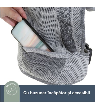 Dreambaby - Marsupiu ”Inspire” din material tricotat, GRI