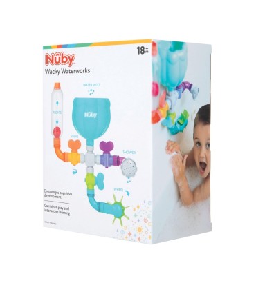 Nuby - Jucărie de baie, sistem de țevi, 18 luni+