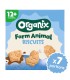 ORGANIX - BISCUITI ECOLOGICI (BIO) SUB FORMA DE ANIMALE DE LA FERMA, 100 G, 12luni+