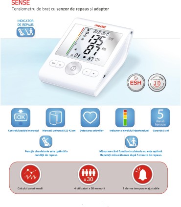 MEDEL SENSE - TENSIOMETRU PTR.BRAT CU SENSOR DE REPAUS
