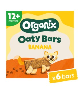 ORGANIX - BATOANE ECOLOGICE (BIO) DIN OVAZ INTEGRAL CU BANANE 6X23G, 12luni+