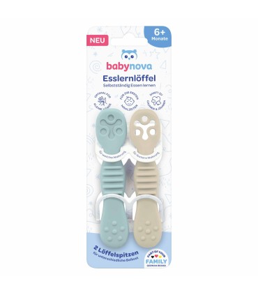 Baby Nova – Prelingurițe din silicon, 2 bucăți, 6 luni+