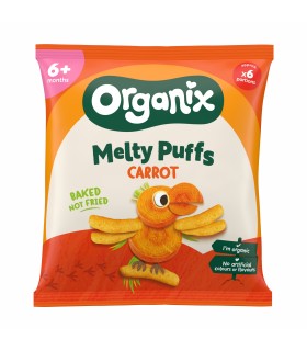 ORGANIX - SNACK ECOLOGIC (BIO) DIN PORUMB CU MORCOVI, 20G, 6luni+