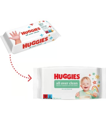 HUGGIES All Over Clean - servetele umede copii  56