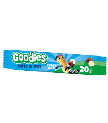 Goodies Snacks - Batoane din fructe - curmale, arahide si alune de padure 5x20g