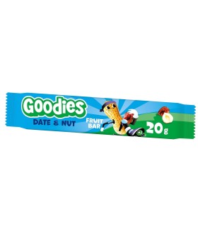 Goodies Snacks - Baton din fructe - curmale, arahide si alune de padure, 20g