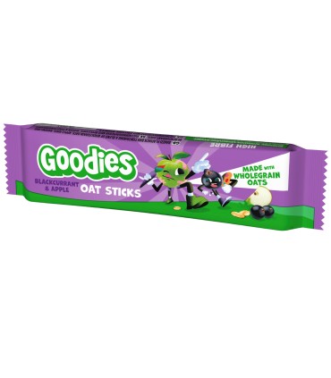 Goodies Snacks - Batoane duo din ovaz integral coacaze si mere, 5x23g