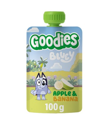 Goodies Snacks - Bluey - Piure de mar si banana 4x100g