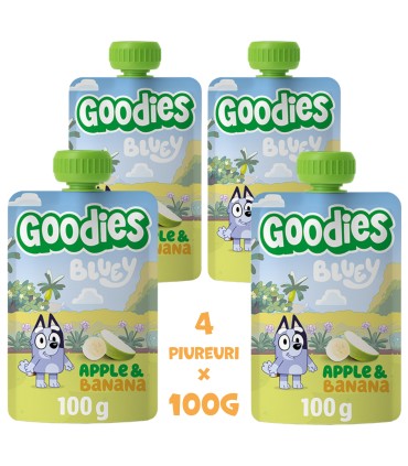 Goodies Snacks - Bluey - Piure de mar si banana 4x100g