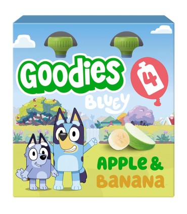 Goodies Snacks - Bluey - Piure de mar si banana 4x100g