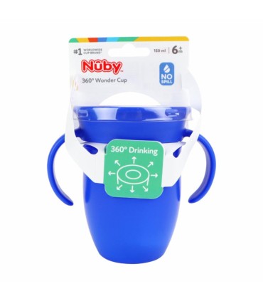 Nuby - Pahar 360° Wonder Cup, cu manere, 150ml, 6+