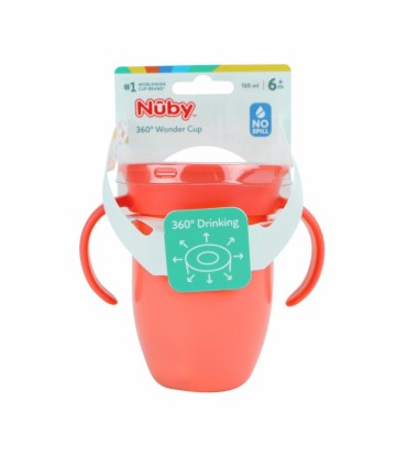 Nuby - Pahar 360° Wonder Cup, cu manere, 150ml, 6+