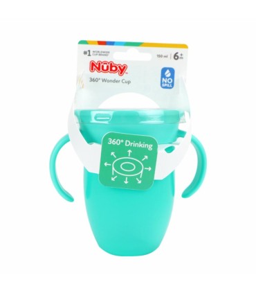 Nuby - Pahar 360° Wonder Cup, cu manere, 150ml, 6+