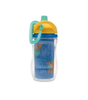 Nuby - Pahar izoterm cu pereti dubli si carabina, 260ml, 6+