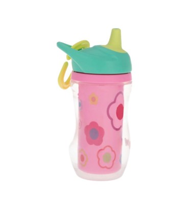 Nuby - Pahar izoterm cu pereti dubli si carabina, 260ml, 6+