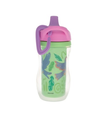 Nuby - Pahar izoterm cu pereti dubli si carabina, 260ml, 6+