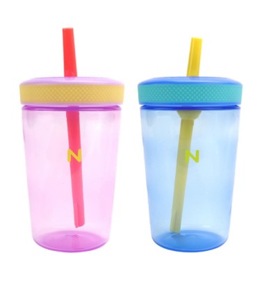 Nuby - Pahar anti-curgere cu pai, 440ml, 12+