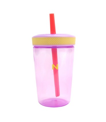 Nuby - Pahar anti-curgere cu pai, 440ml, 12+