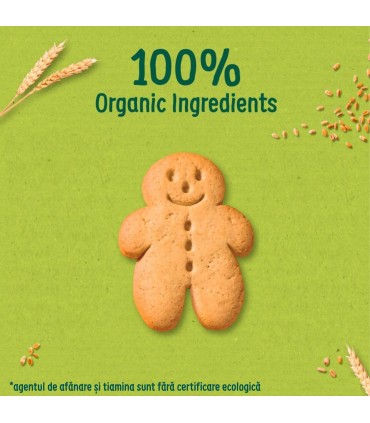 ORGANIX - BISCUITI ECOLOGICI (BIO) CU GHIMBIR, 135G, 12+