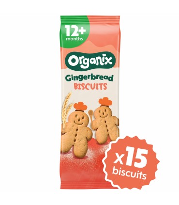 ORGANIX - BISCUITI ECOLOGICI (BIO) CU GHIMBIR, 135G, 12+