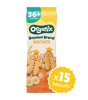 ORGANIX - BISCUITI ECOLOGICI (BIO) CU BANANA. 135g, 36luni+