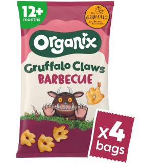 ORGANIX - GRUFFALO - FIGURINE  ECOLOGICE (BIO) DIN PORUMB CU BARBECUE, 4X15G, 12luni+