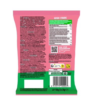 Goodies Snacks - Batoane din fructe - capsuni si curmale 5x20g