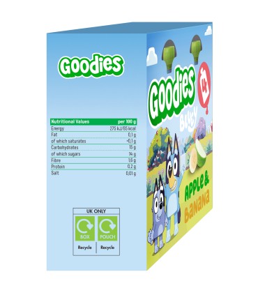 Goodies Snacks - Bluey - Piure de mar si banana 4x100g