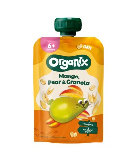 ORGANIX PIURE GUSTARE ECOLOGICA (BIO) DE MANGO, PERE SI OVAZ, 100G, 6luni+