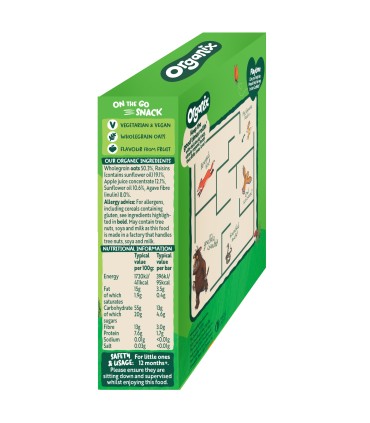 ORGANIX - BATOANE ECOLOGICE (BIO) DIN OVAZ INTEGRAL CU MERE, 6X23G, 12luni+