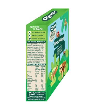 ORGANIX - BATOANE ECOLOGICE (BIO) DIN OVAZ INTEGRAL CU MERE SI PORTOCALE 6X23g, 12luni+
