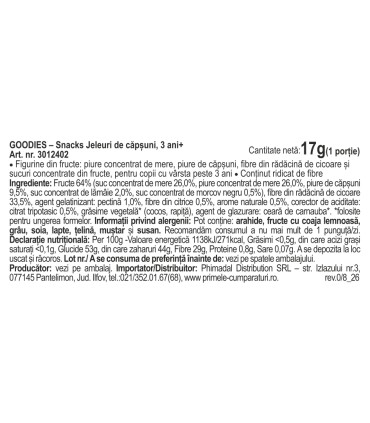 Goodies Snacks - Jeleuri de capsuni 17g