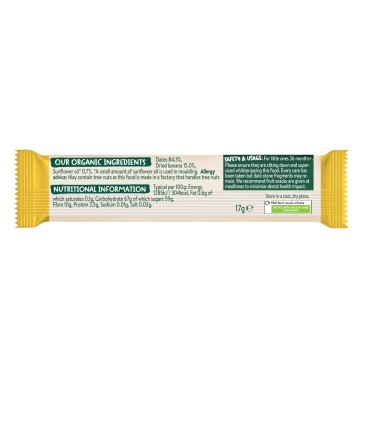 ORGANIX - BATOANE ECOLOGICE (BIO) DIN CURMALE SI BANANE 6X17G, 36luni+
