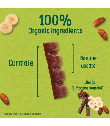 ORGANIX - BATOANE ECOLOGICE (BIO) DIN CURMALE SI BANANE 6X17G, 36luni+