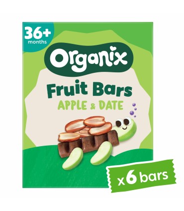 ORGANIX - BATOANE ECOLOGICE (BIO) DIN CURMALE SI MERE 6X17G, 36luni+