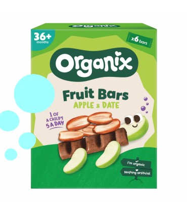 ORGANIX - BATOANE ECOLOGICE (BIO) DIN CURMALE SI MERE 6X17G, 36luni+