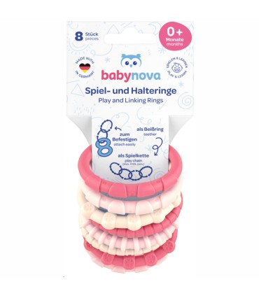Baby Nova - Set inele multifunctionale, 8 buc, 0luni+