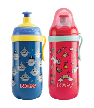 Nuby - Pahar "Pop-up" cu clema, 36 luni+