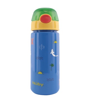Nuby - Pahar cu pai moale, capac, 540ml, 36 luni