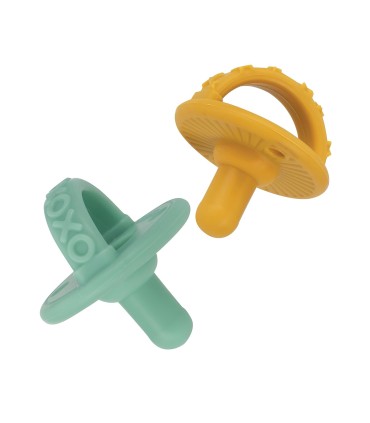 Nuby - Suzete 3D din silicon, set 2 buc, 0 luni+