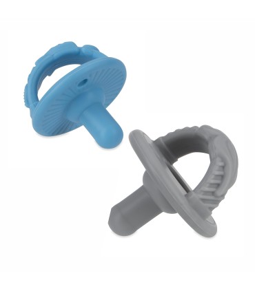 Nuby - Suzete 3D din silicon, set 2 buc, 0 luni+