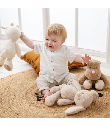 Nattou - Jucarie plus Teddy iepurasul, 34cm, 0luni+