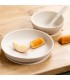 Nattou - Set silicon farfurie si castronel cu ventuza si lingurita, Crem