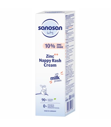 Sanosan baby - Crema protectoare cu Zinc++ impotriva iritatiei de scutec 0 luni+, 100m