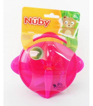 Nuby  -  bol cu ventuza si capac + lingurita