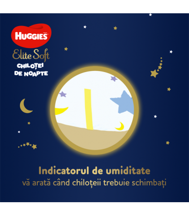 Huggies - Elite Soft Pants -  Chilotei de noapte (5) 17 buc - (12-17kg)