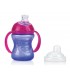Nuby - Pahar Stop picatura cu manere si Super Tetina Vari-Flo, 240ml, 6luni+